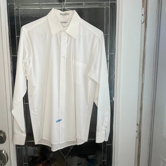 ARMANDO SINGLE NEEDLE Tailoring DRESS SHIRT COTTON / POLYESTER 15.5 34/35 White - Picture 1 of 5